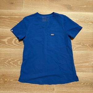 Figs Royal Blue Catarina Scrub Top